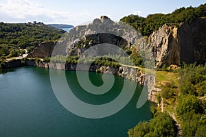 Amazing lake on the island of Bornholm photo